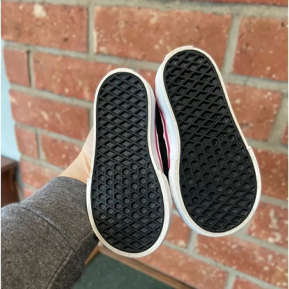 VANS Slip On Infant Baby Toddler Friend Party Furry Black Shoes size 5